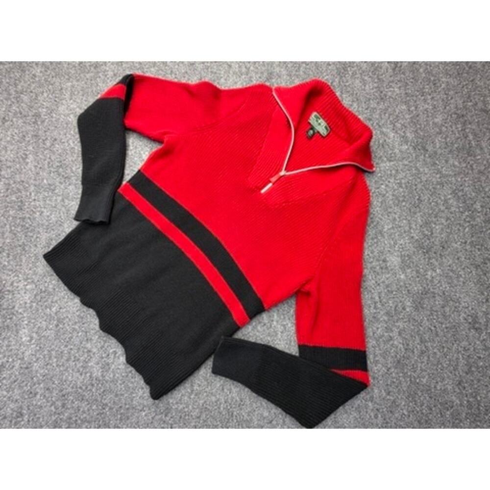 Ralph Lauren LRL Zip Sweater Cotton Colorblock L
